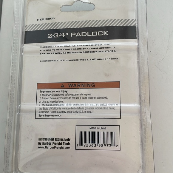 Bunker Hill Security 2-3/4” Padlock New In Package - Picture 2 of 3